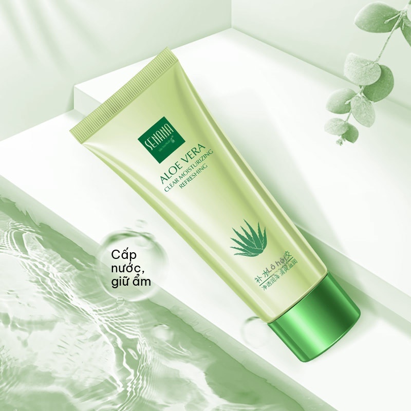 Gel SENANA 40g - Cấp ẩm, dịu da, se khít lỗ chân lông, dùng làm kem dưỡng/mặt nạ ngủ không cần rửa