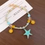 Đại Dương Sao Biển Charm Vòng Tay Hỗn Hợp Màu Xanh Vàng Thay Thế Hạt Dainty Bạc Dây Xích Có Thể Điều Chỉnh Mùa Hè Cổ Tay Trang Sức Nữ Bãi Biển Xếp Chồng Phụ Kiện