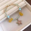 Đại Dương Sao Biển Charm Vòng Tay Hỗn Hợp Màu Xanh Vàng Thay Thế Hạt Dainty Bạc Dây Xích Có Thể Điều Chỉnh Mùa Hè Cổ Tay Trang Sức Nữ Bãi Biển Xếp Chồng Phụ Kiện