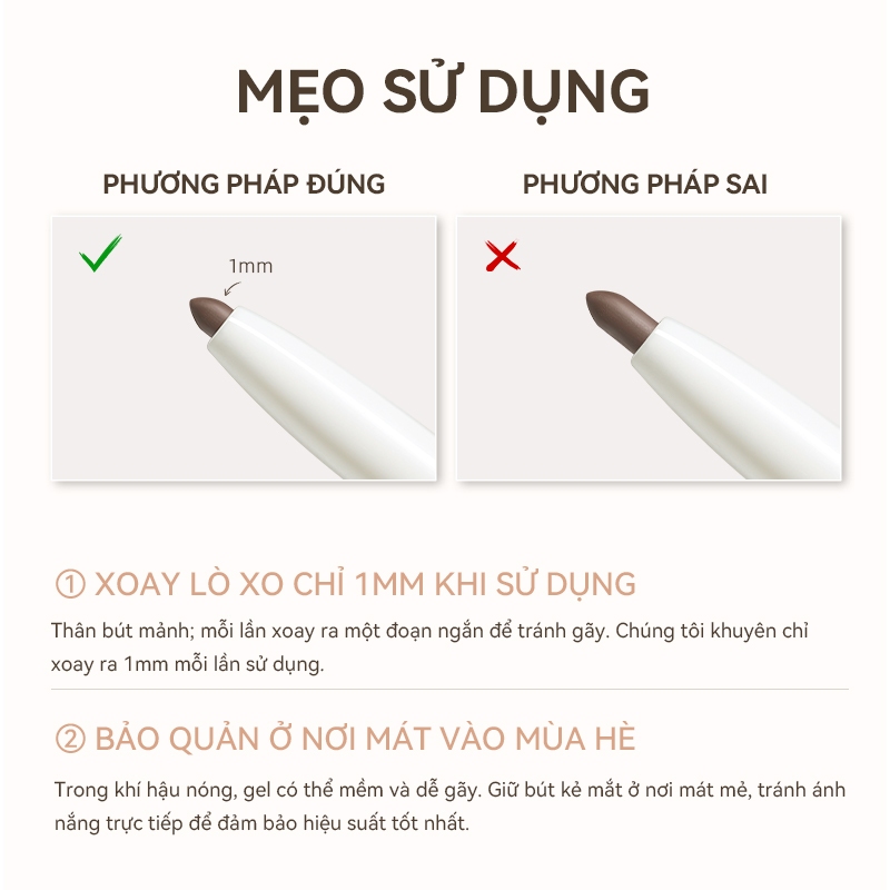 J.M.C.Y Bút Kẻ Mắt Gel Chính Hãng | Chống Nước Chống Dầu Không Lem Lâu Trôi 12h Lướt Mịn Ngòi 2mm | BigBuy360 - bigbuy360.vn