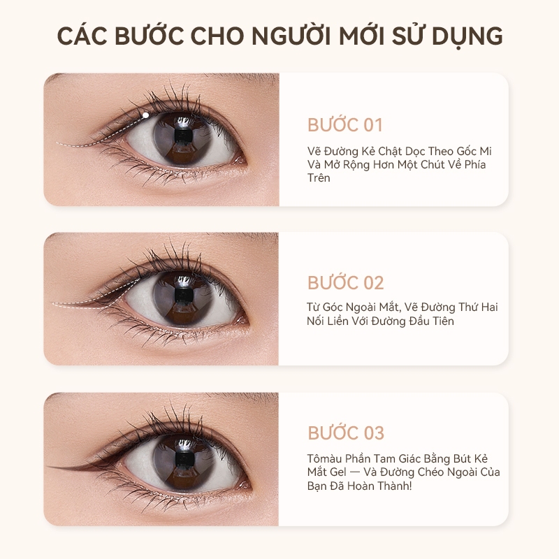 J.M.C.Y Bút Kẻ Mắt Gel Chính Hãng | Chống Nước Chống Dầu Không Lem Lâu Trôi 12h Lướt Mịn Ngòi 2mm | BigBuy360 - bigbuy360.vn