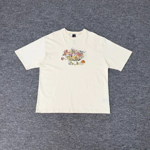 Áo thun ngắn tay thêu hoa Unisex