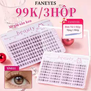 FANEYES Mi giả sẵn keo dán 8 hàng siêu lớn dùng được nửa tháng cong tự nhiên dày dặn làm to mắt hiệu quả nhiều kiểu dáng lựa chọn, mi to mắt hot trên mạng