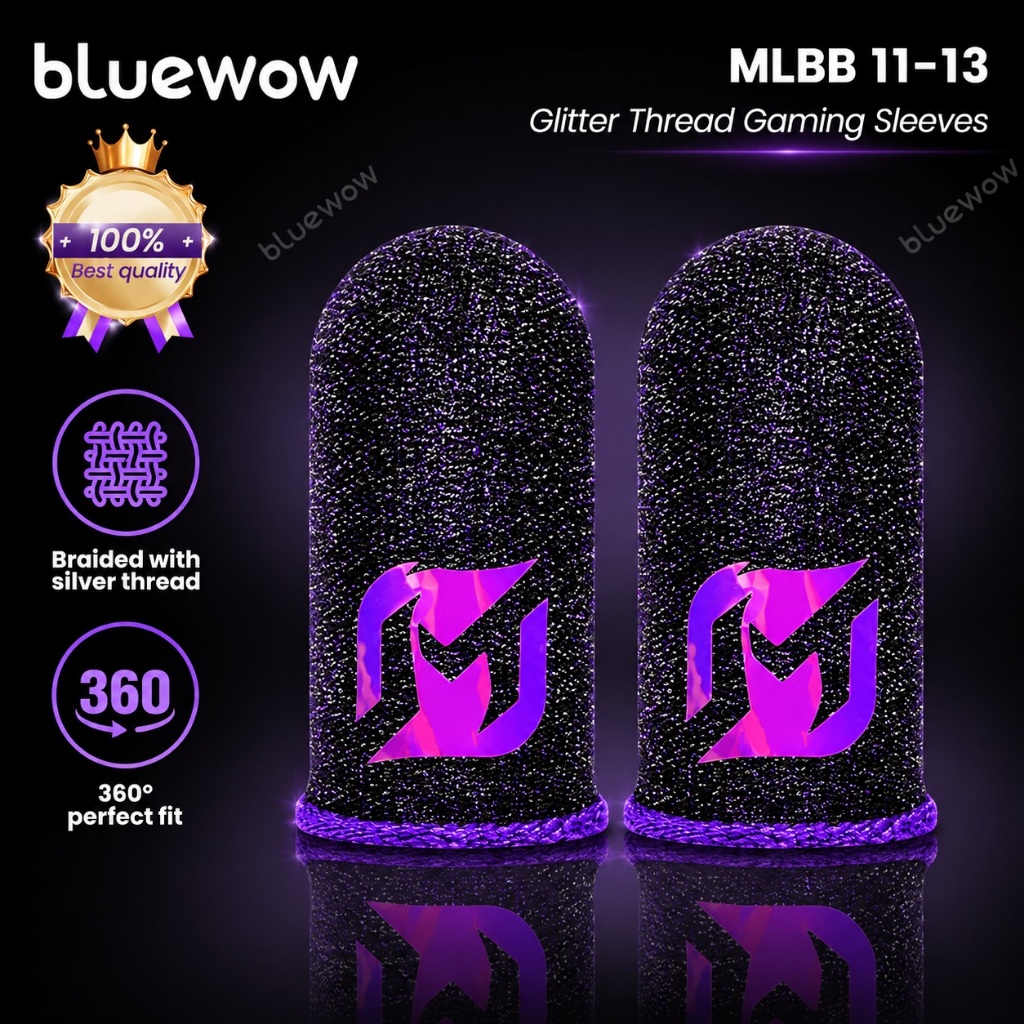 [Dạ quang] Tay cầm chơi game BlueWow MLBB dành cho trò chơi di động PUBG Găng tay ngón tay siêu mỏng và bền để chơi game