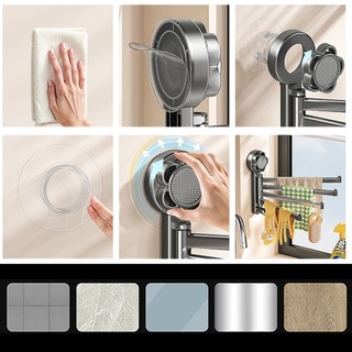 Xoay Thanh Khăn Gấp Treo Tường Móng Tay Miễn Phí Giá Đỡ Nhiều Khăn Cho Khăn Lau Quần Áo Nhà Bếp Ký Túc Xá mueadsyvn