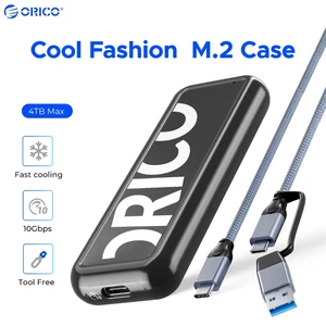 Vỏ SSD ORICO Fashion M.2 1000MB / s Vỏ SSD gắn ngoài không cần dụng cụ làm mát nhanh với cáp kép