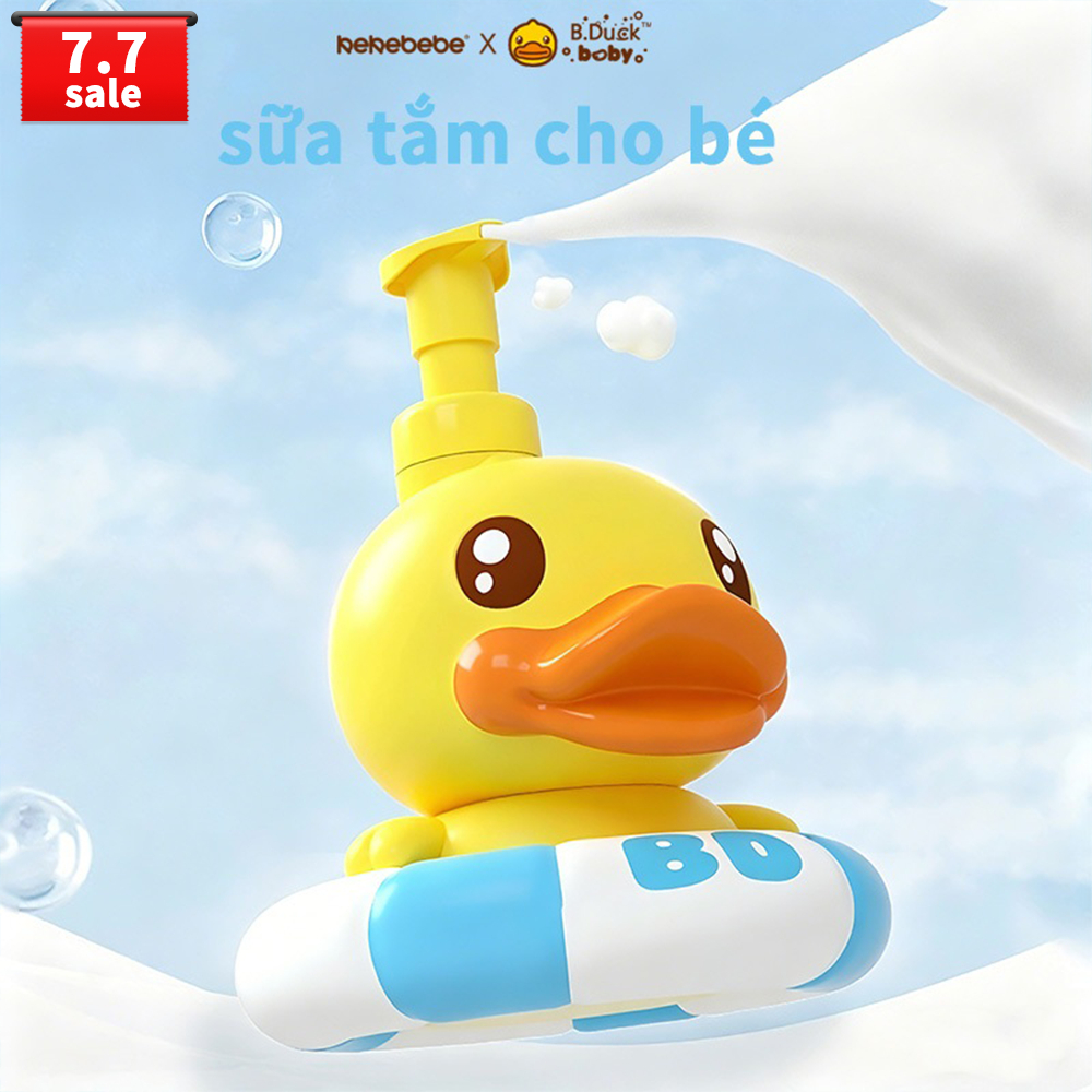 Kekebebe B.Duck Baby sữa tắm dầu gội 2 in1 cho bé an toàn dịu nhẹ làm sạch không cay mắt 300ml