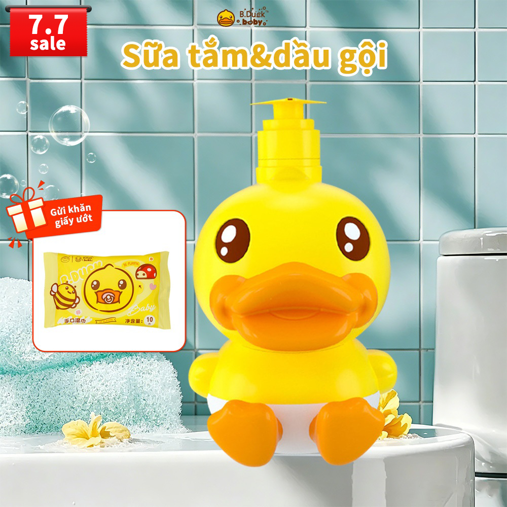 B.Duck Baby sữa tắm dầu gội 2in1 cho  bé an toàn dịu nhẹ không kích ứng 300g