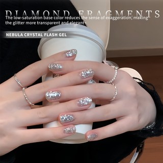Keo dán sơn móng tay ANNIES 12ml Sequins Bạc
