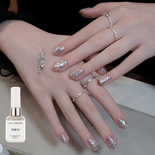 Keo dán sơn móng tay ANNIES 12ml Sequins Bạc