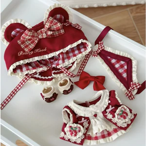 20Cm Quần Áo Bé Nhỏ Đỏ Cưỡi Hood 20Cm Búp Bê Cotton Bộ Quần Áo Bé Búp Bê Dễ Thương Búp Bê Trang Phục Quần Áo