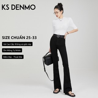 Quần jean cao cấp nữ ôm và hơi loe, phong cách mới với độ đàn hồi cao
