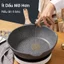 【Giá thấp lịch sử toàn shop】JEETEE Chảo Sâu Lòng Chống Dính Màu Xám 24/28/32cm, Nhôm Đúc Phủ Đá Hoa Cương, Dùng Cho Bếp Từ & Bếp Gas, Không Chứa PFOA