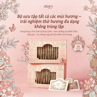 ROOPY Kem dưỡng tay và móng– Bộ mẫu thử đủ mùi hương 2g×21 – Công thức tự nhiên với bơ hạt mỡ, dầu ô liu, dầu hạt Limnanthes – Hương đặc chế – Dưỡng ẩm, làm mềm, mịn da