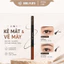 【Adel Floro】Bút Kẻ Mày Và Mắt 2 Trong 1 - Hàn Quốc, Đầu Mảnh Siêu Nhỏ, Chống Nước Trôi, Bền Màu