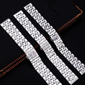 Dây đeo đồng hồ bằng thép không gỉ 00985|Đai thép thay thế bằng thép không gỉ phẳng Arc|10 / 12 / 14 / 16 / 18 / 20 / 22mm Đa kích thước|Đồng hồ nam nữ đa năng Phụ kiện kim loại