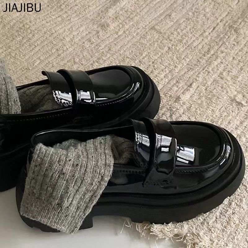 Size 34-46 Korean Fashion Platform Mary Jane Shoes 45 Giày Nữ Cỡ Lớn 44 Giày Lolita Mũi Tròn Chống Trượt 43 Giày Đi Học Màu Đen Cho Nữ Sinh Trung Học 42 Japanese JK Uniform Doll Shoes Giày Công Chúa Cosplay Giày Da Nâu Phong Cách Anh Quốc Giày Nhảy