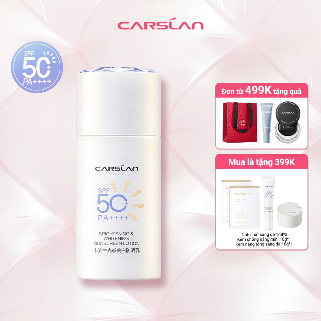 Kem chống nắng dưỡng sáng Carslan KCN 14 Ngày Sáng Da Mờ Thâm SPF 50 + PA + + + + 50g
