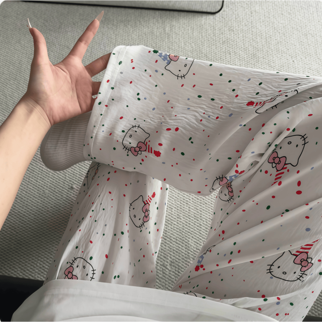 【Bông 100% chất lượng cao】Quần ngủ mặc nhà mùa hè – Kiểu cơ bản – Mỏng nhẹ, rộng rãi thoải mái, thoáng khí – Đồ mặc nhà dễ chịu cho nữ