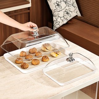 Jfory Đế bánh thanh lịch có nắp vòm trong suốt Khay trưng bày bánh ngọt bằng nhựa để trang trí bàn tráng miệng
