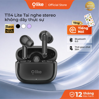 Olike T114 Lite Tai Nghe Bluetooth TWS Không Dây, Bluetooth 6.0, Bass Mạnh, Chống Nước IPX4 Cho Điện Thoại Laptop PC