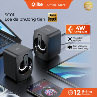 Olike SC01 Loa Máy Tính Mini Có Dây 4W Stereo Bass USB Jack 3.5mm Loa PC Loa Laptop Loa Để Bàn Cho Máy Tính Bảng