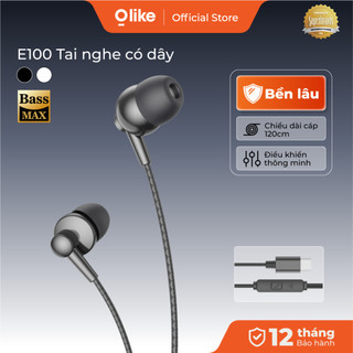 Olike E100C Tai Nghe Có Dây Type C Nhét Tai Chống Ồn Âm Bass Cho iPhone OPPO Xiaomi Samsung Laptop Tablet