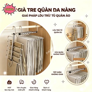 ⚡12h⚡[PNPIA] Móc treo gấp 5/9 lớp bằng thép không gỉ cho tủ quần áo – tiết kiệm không gian, dùng cho quần jean, khăn, áo