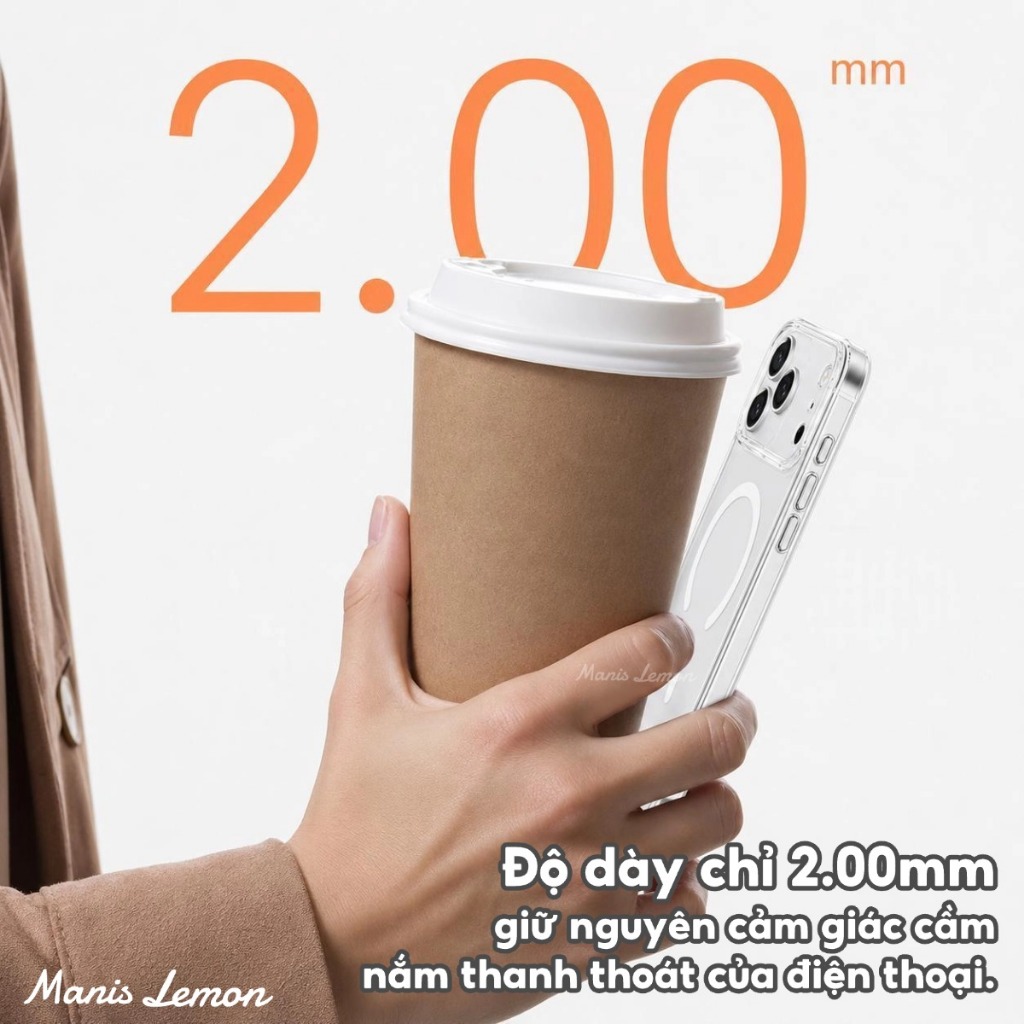 Manis Lemon Ốp Lưng Pha Lê Chống Ố Vàng Kèm Bảo Vệ Camera cho iPhone 17 Pro Max 16 15 14 13