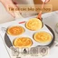 【Giá thấp lịch sử toàn shop】JEETEE Chảo Chống Dính 4 Ngăn Màu Be, Dùng Cho Bếp Từ, Chảo Chiên Trứng, Chảo Làm Pancake, Phủ Đá Maifan, Dùng Cho Mọi Loại Bếp
