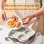 【Giá thấp lịch sử toàn shop】JEETEE Chảo Chống Dính 4 Ngăn Màu Be, Dùng Cho Bếp Từ, Chảo Chiên Trứng, Chảo Làm Pancake, Phủ Đá Maifan, Dùng Cho Mọi Loại Bếp
