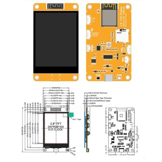 [Cung cấp hàng có sẵn] Bảng phát triển ESP32 WiFi Bluetooth 9cm 11cm 12cm Màn hình TFT Module 240 * 320 Màn hình cảm ứng
