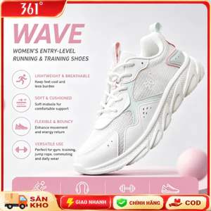 361°【3-5km】Giày Chạy Bộ Nữ WAVE Nhẹ Chống Trơn Lưới Thoáng Khí Êm Chân Đi Bộ Thể Thao Hàng Ngày