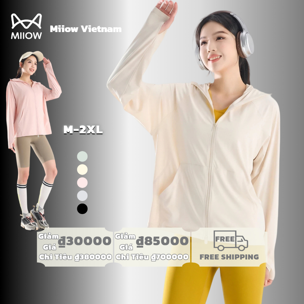 MiiOW Áo Khoác Chống Nắng Vải Thun Lạnh Nam Nữ Mùa Hè Thoáng Khí UPF50+ Chống Tia UV Cao Cấp YX8815