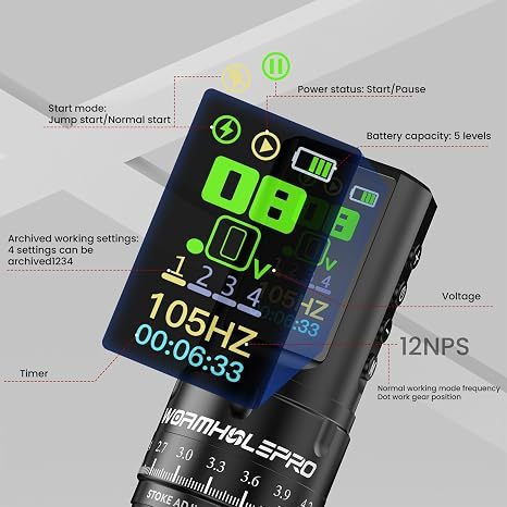 Pin dự phòng 1800mAh cho máy xăm, pin dung lượng cao