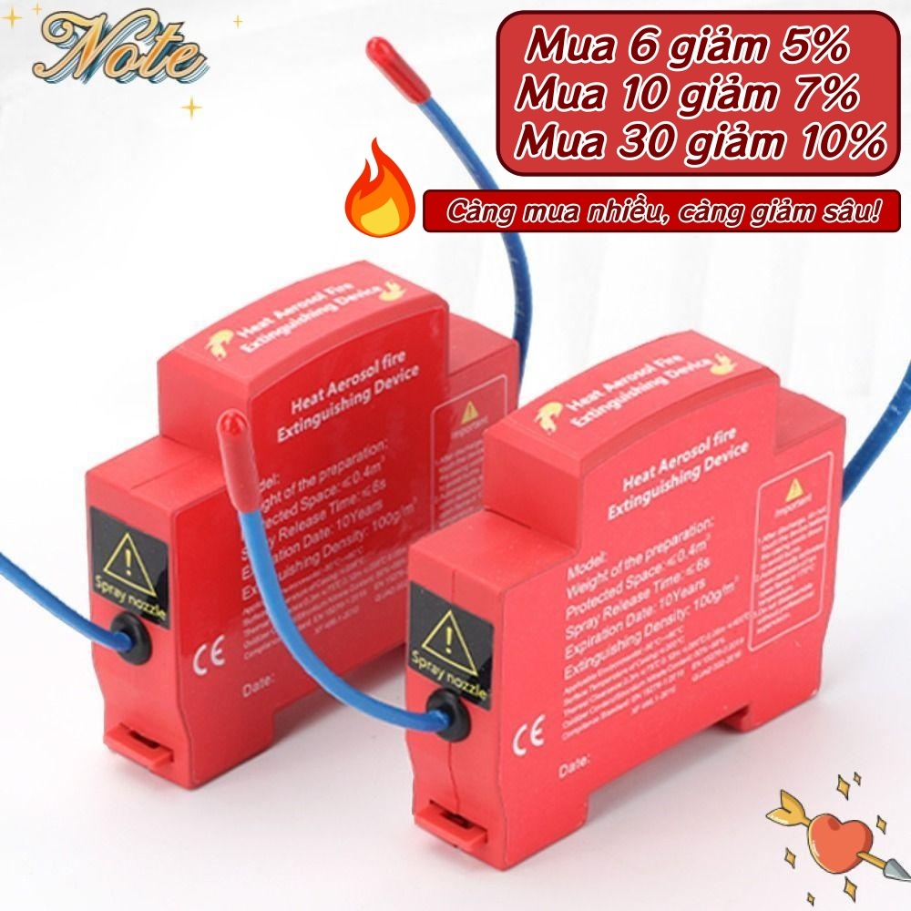 Thiết bị chống cháy NOTE1, Bình chữa cháy tự động gia đình DIN Rail, Thiết bị chữa cháy thiết kế hai dòng không ô nhiễm cho hộp phân phối / Ngăn động cơ tủ