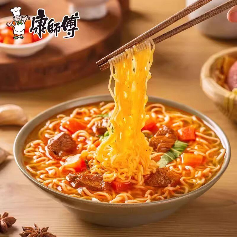 Lốc 5 gói mì ăn liền KANG SHI FU vị bò hầm, Nước dùng đậm đà, thơm ngon hấp dẫn, 106g/gói