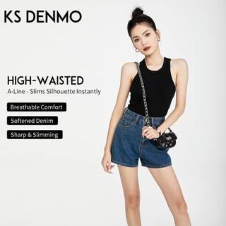 Mùa Hè Quần Short Denim Ống Rộng Phong Cách Mới Cho Nữ
