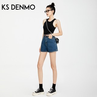 Mùa Hè Quần Short Denim Ống Rộng Phong Cách Mới Cho Nữ
