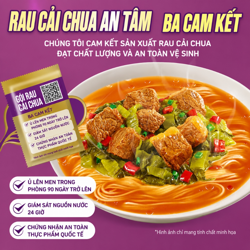 Lốc 5 gói mì ăn liền KANG SHI FU vị bò dưa cải chua, Nước dùng đậm đà, thơm ngon hấp dẫn, 117g/gói