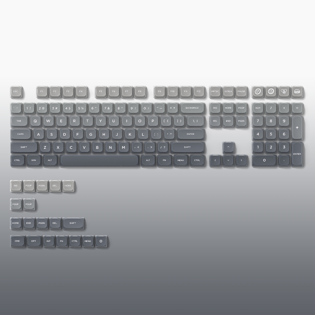 Womier Cấu Hình Thấp Thạch 127 Phím Tùy Chỉnh Matte Gradient Shadow Keycaps Bộ Cho Cherry / Gateron MX Switch Bàn Phím Cơ | BigBuy360 - bigbuy360.vn