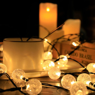 Đèn dây LED bóng bong bóng chạy bằng năng lượng mặt trời Đèn dây ngoài trời chống nước Sân vườn Đèn cổ tích, Đèn ngủ trắng ấm áp dành cho doanh nhân Tiệc Giáng sinh Ambiance Trang trí lãng mạn