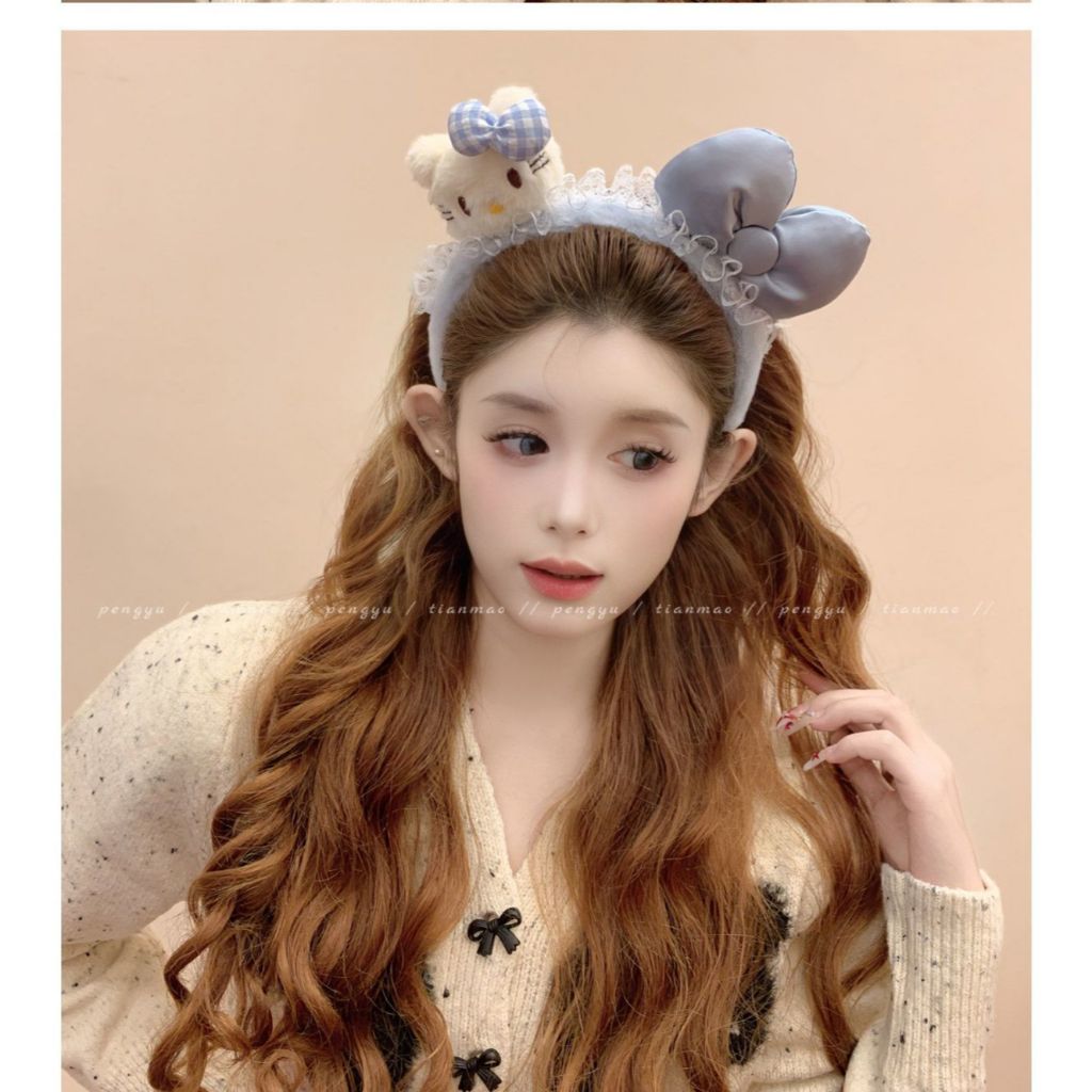 ✨Hàng có sẵn Băng đô Mickey Ni dưới nước Công viên thế giới chơi Mặc ảnh Đầu nơ Sequin 25.4.30