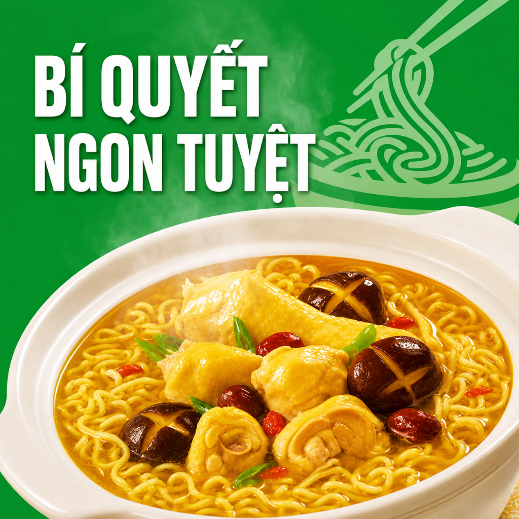 Lốc 5 gói mì ăn liền KANG SHI FU vị gà hầm nấm,  Nước dùng đậm đà, thơm ngon hấp dẫn, 100g/gói