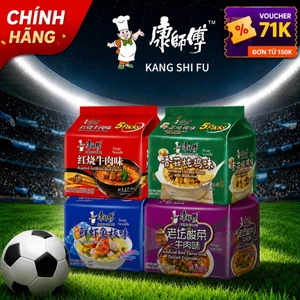 Lốc 5 gói vị mì ăn liền KANG SHI FU: Hương vị bò hầm, Hương vị gà hầm, Hương vị hải sản, Hương vị bò dưa chua, Tiện lợi, đậm đà