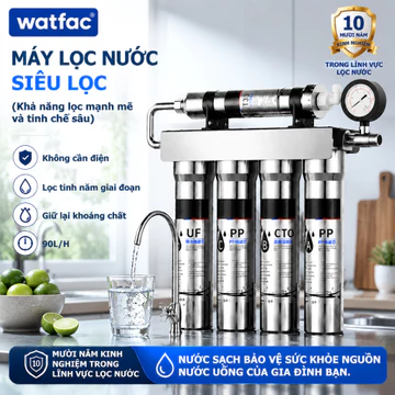 Watfac Máy lọc nước siêu lọc 5 cấp, máy lọc nước vòi, máy nước nhà bếp, uống.