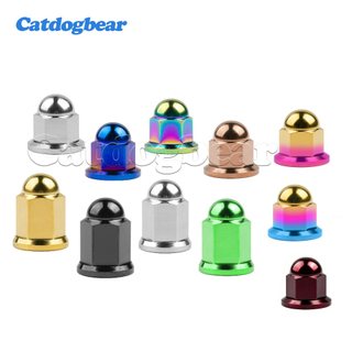 Catdogbear Titanium Ti Nut M6 Pitch 1.0mm M8 / M10 Pitch 1.25mm Dome Head Mặt bích Khóa Đai ốc cho xe đạp Xe máy ô tô