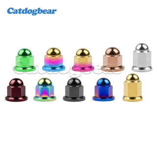 Catdogbear Titanium Ti Nut M6 Pitch 1.0mm M8 / M10 Pitch 1.25mm Dome Head Mặt bích Khóa Đai ốc cho xe đạp Xe máy ô tô