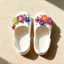 10 Chiếc Nữ Bé Gái Tắc Sandal Giày DIY Quyến Rũ Phong Cách Hawaii Macaron Hoa Nút Lỗ Giày Trang Trí Bộ Phụ Kiện Quà Tặng