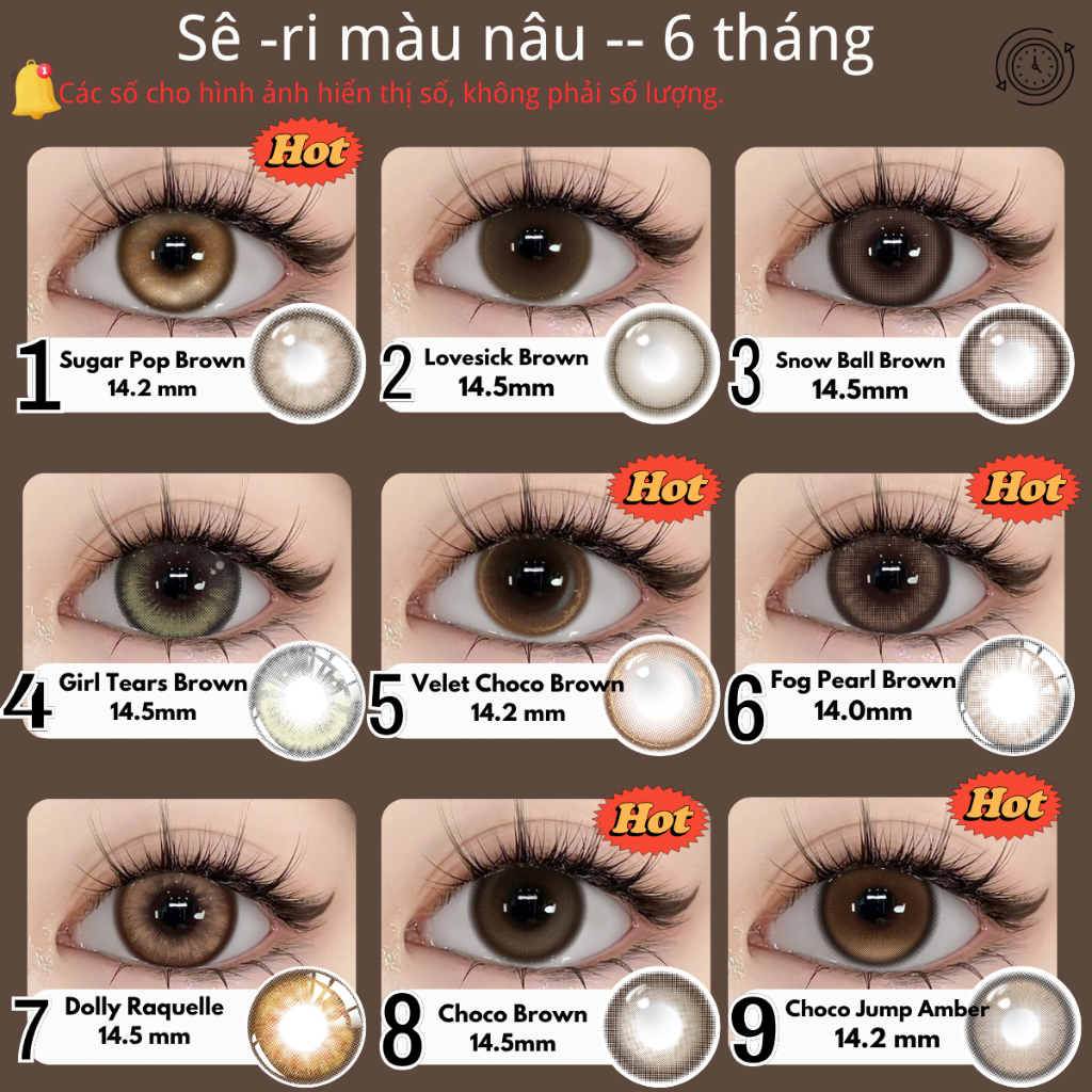 Kính Áp tròng MCK1 UYAAI Softlens Xám Nâu Xanh Màu 14.0-14.5mm 6 tháng bán nhiệt tại Hàn Quốc | BigBuy360 - bigbuy360.vn